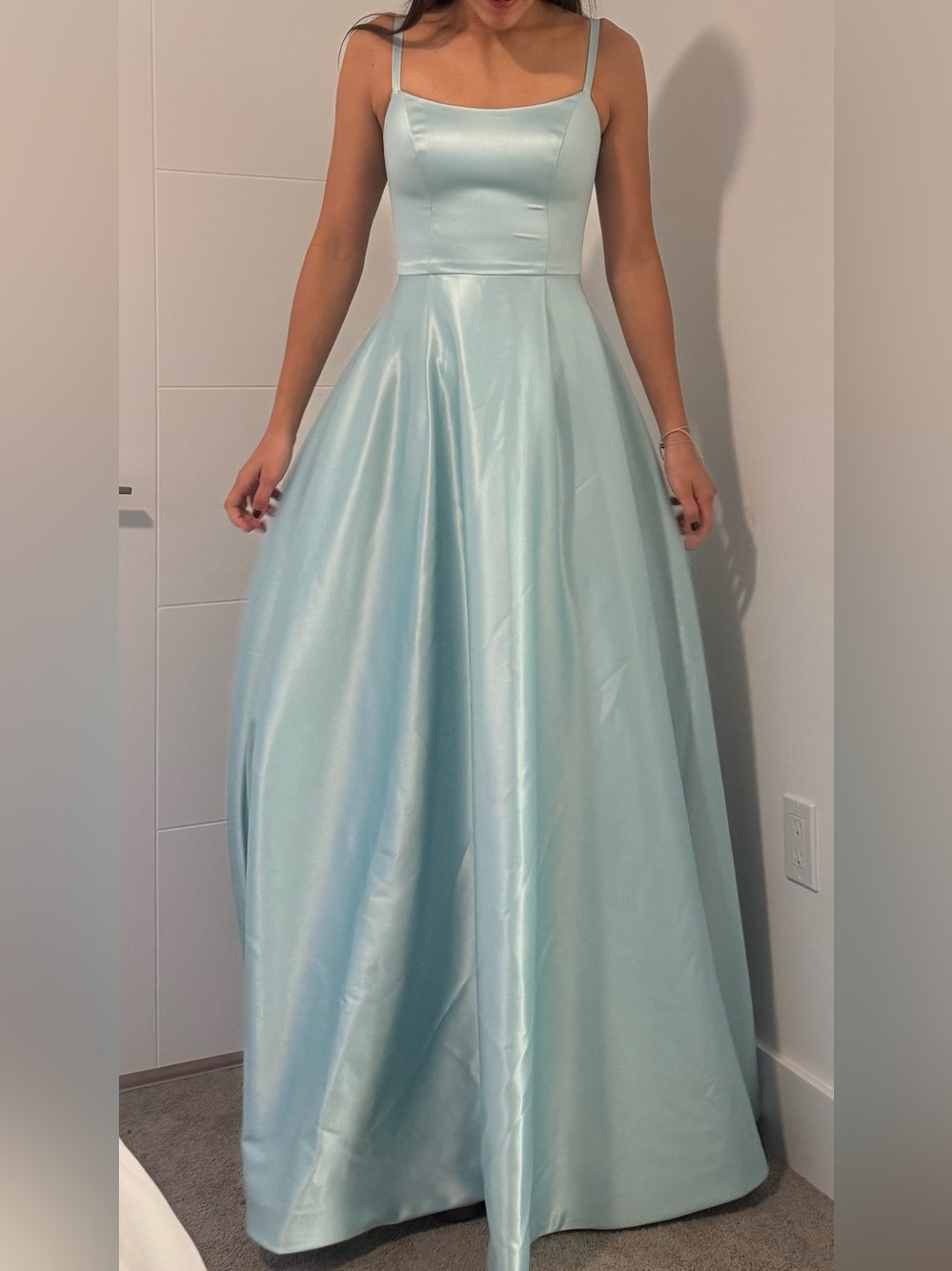 Light Blue Satin Gown